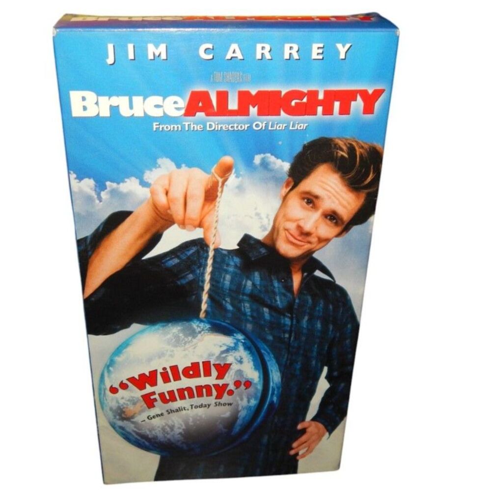 BRUCE ALMIGHTY vintage VHS in original paper case Jim Carrey comedy